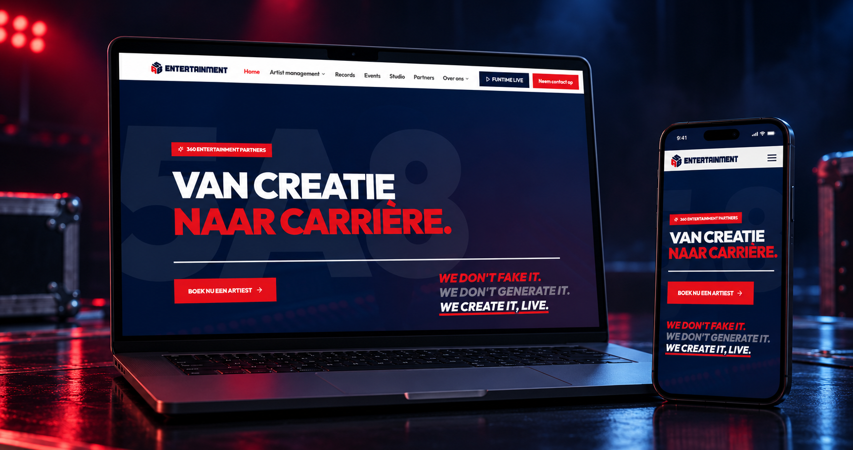 Custom Website - 5A8 Entertainment