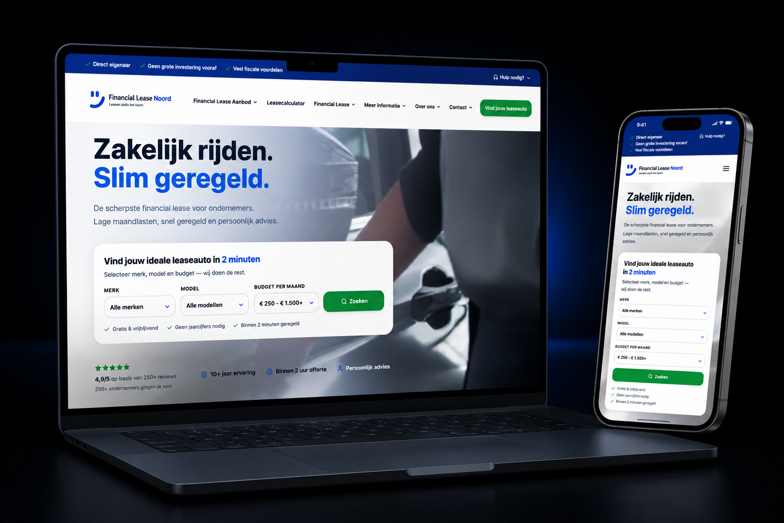 Custom Platform & Leadsysteem - Financial Lease Noord