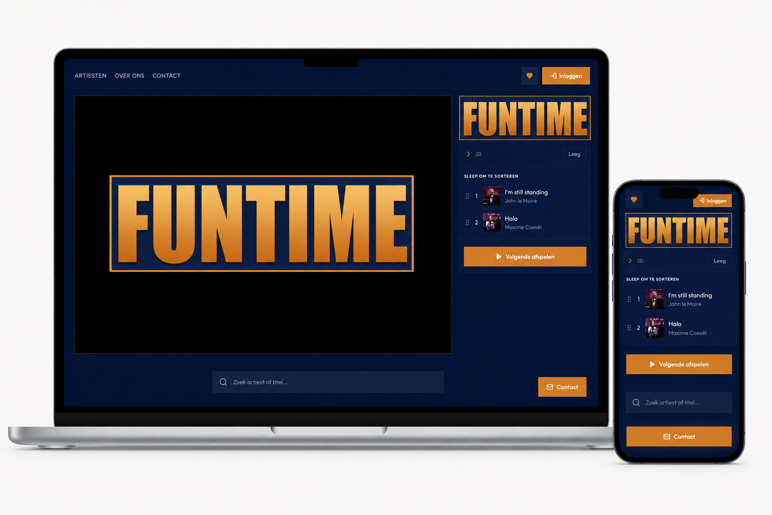 Custom Muziekplatform - FunTimeLive